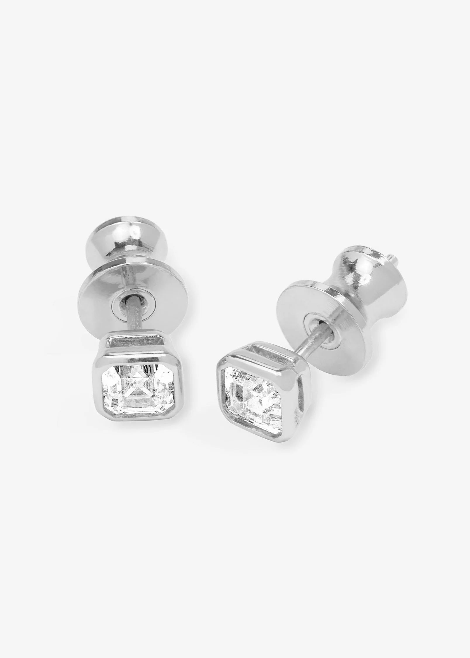 Duchess 4mm Bezel Studs | Silver