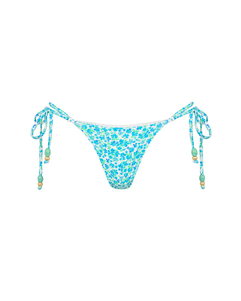 Decorative Thong Tie Side Bikini Bottom | Ocean Aura