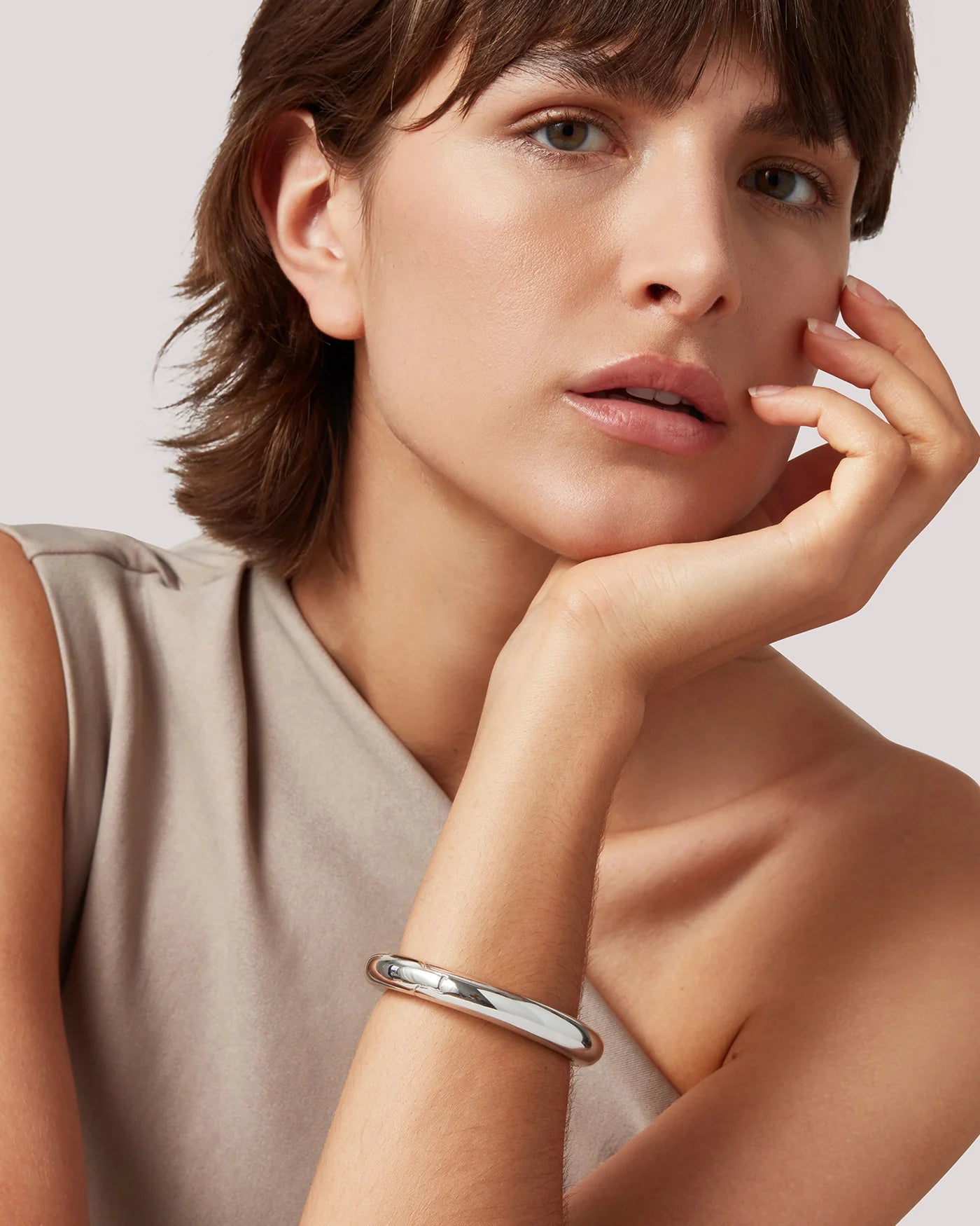 Gia Mega Bangle | Silver