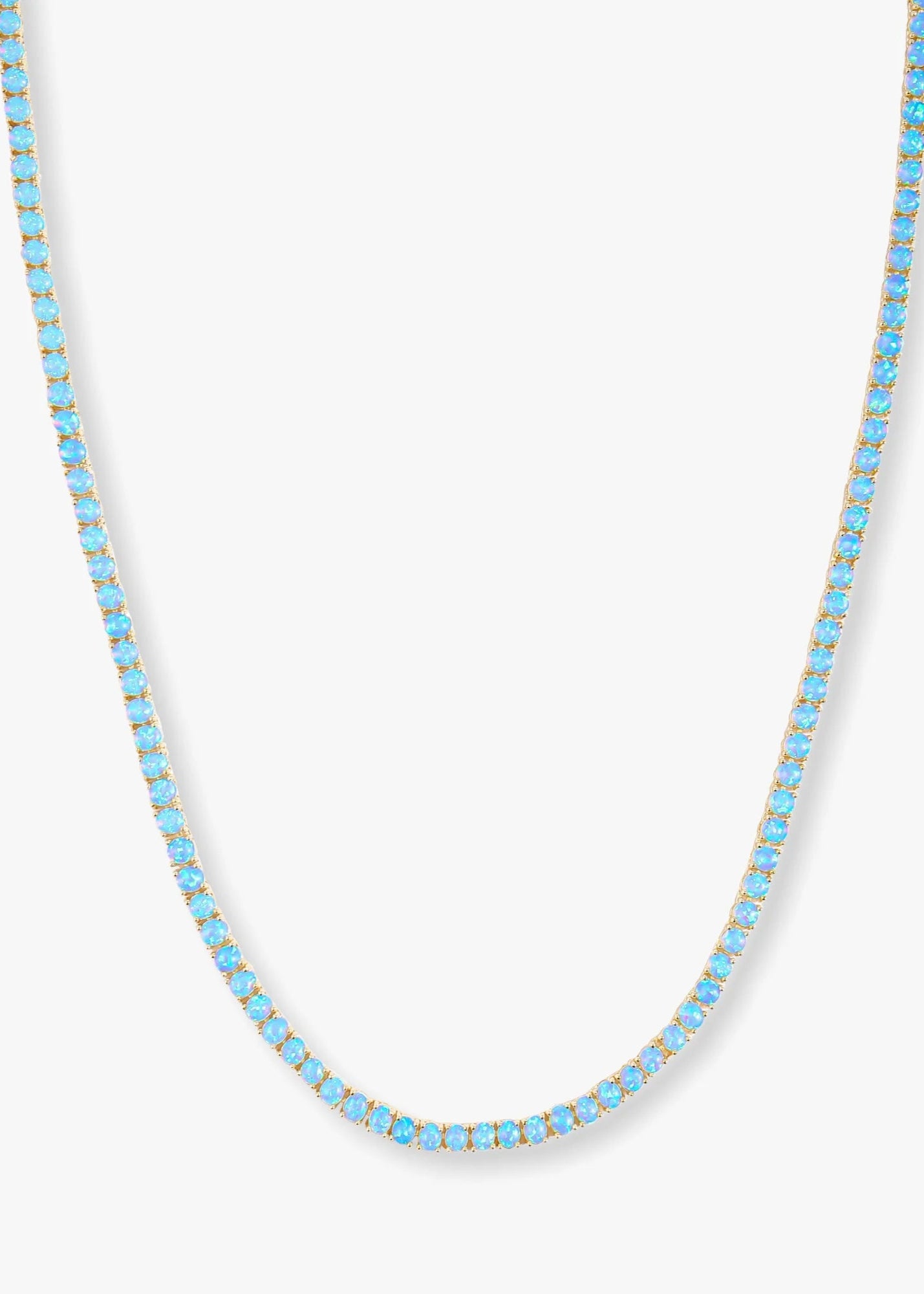 Grand Heiress Tennis Necklace | Blue Opal