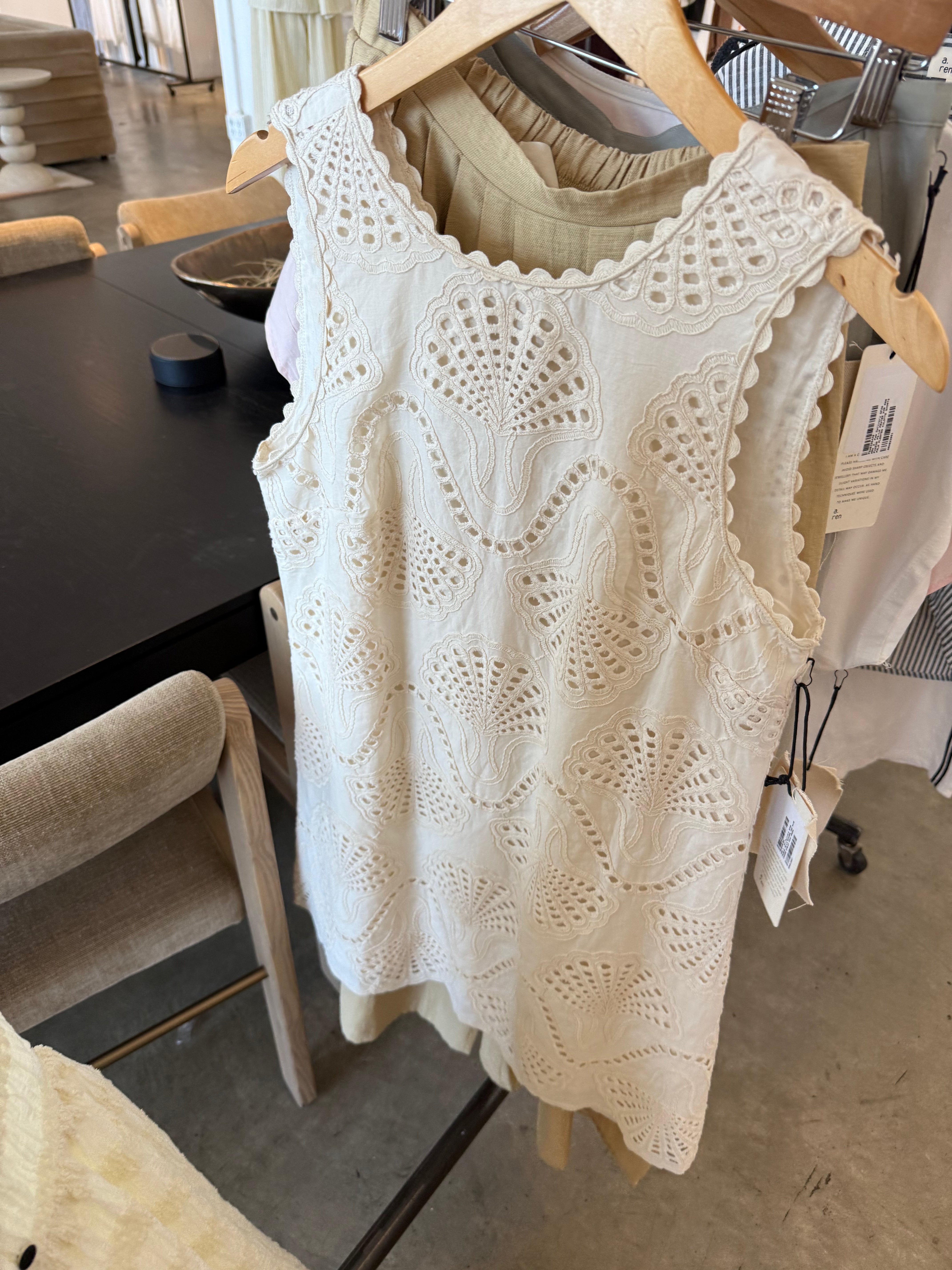 Cannes Eyelet Mini Dress