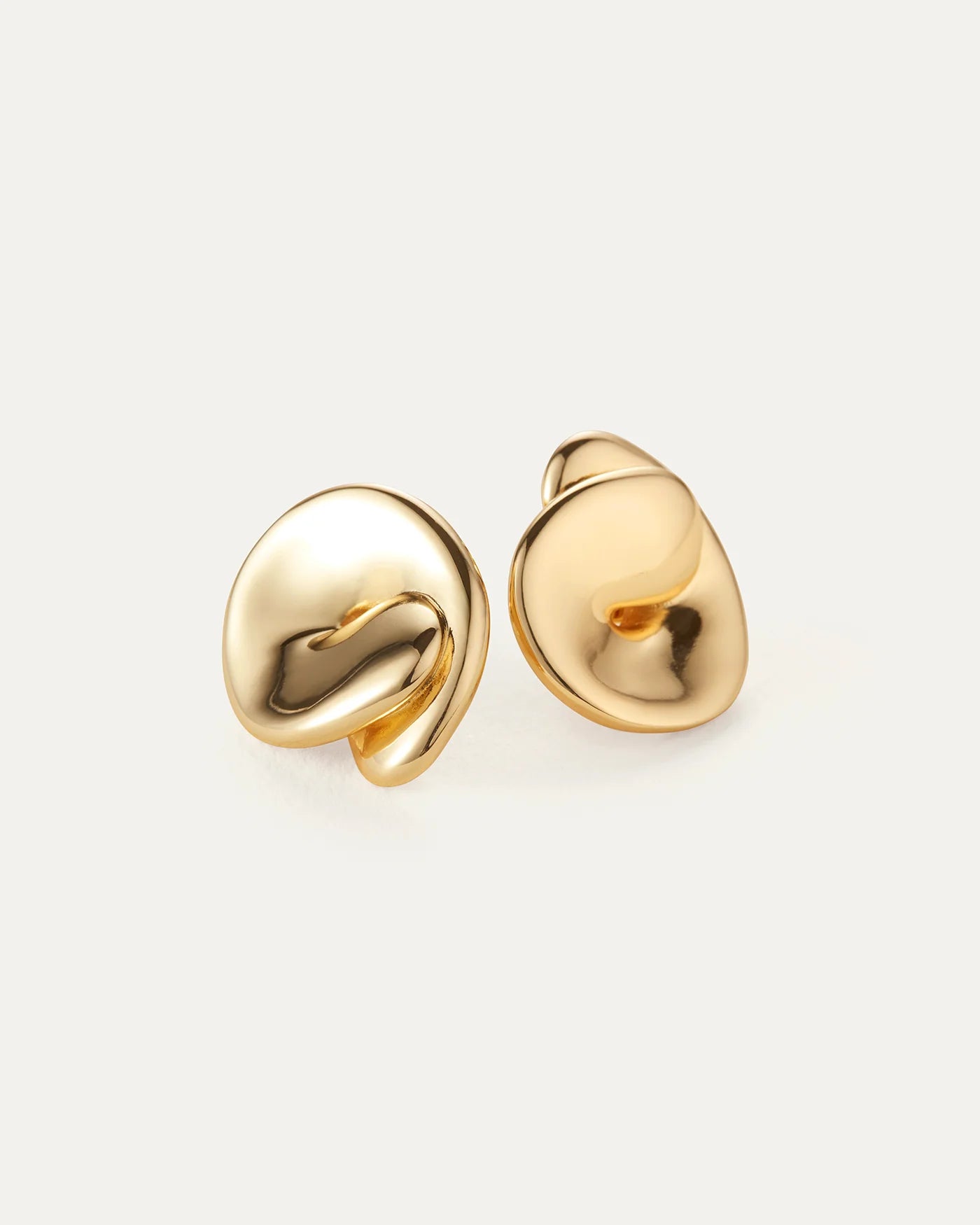 Rio Button Earrings | Gold