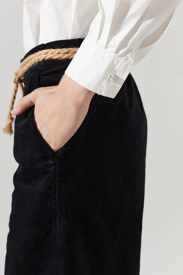 New Luna Corduroy Pants in Black
