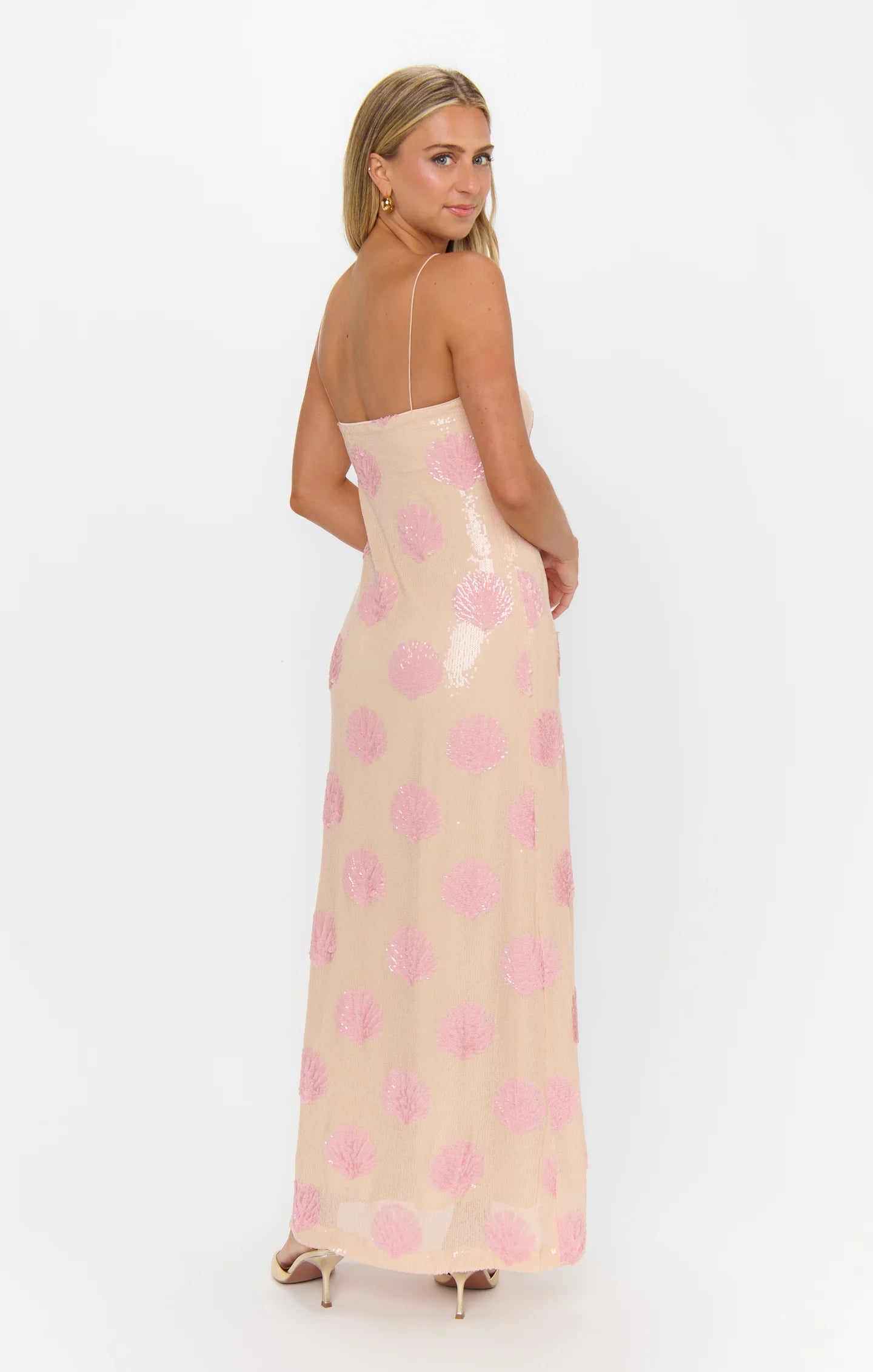 Lizzy Midi Dress | Shell Sequins