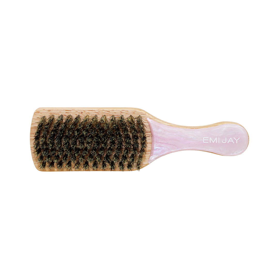 Mini Boar Bristle Hair Brush in Pink Sugar