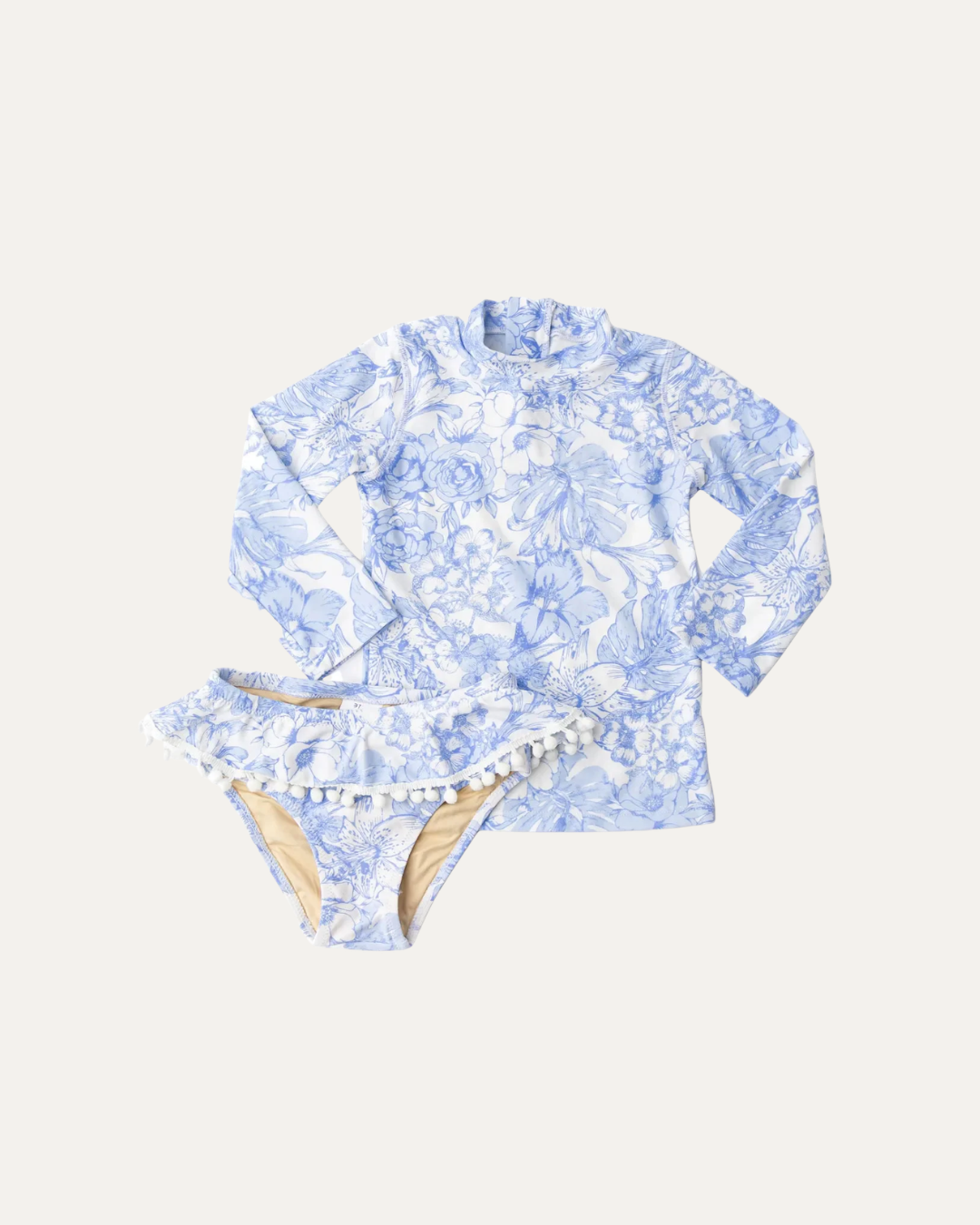 Baby Rashguard Swimsuit Set | Tropical Blues