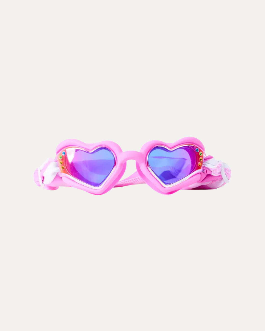 Soft Crush Fabric Strap Heart Kids Goggle | Pink Wish