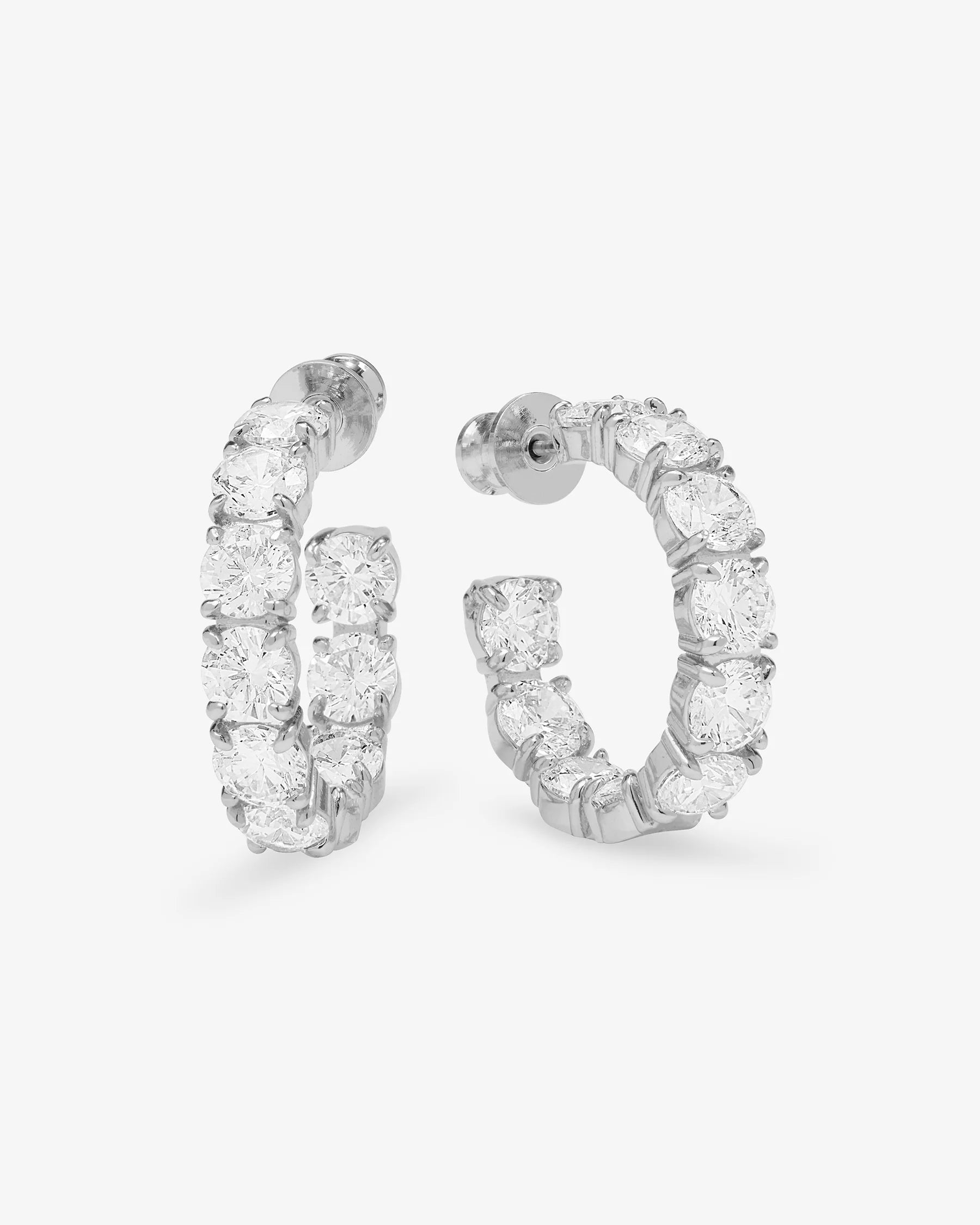 Oh She Fancy Hoops 1" | Silver