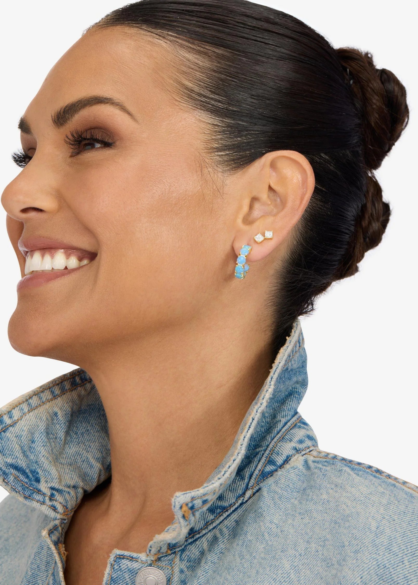 Oh She Fancy Hoops .75" | Blue Opal