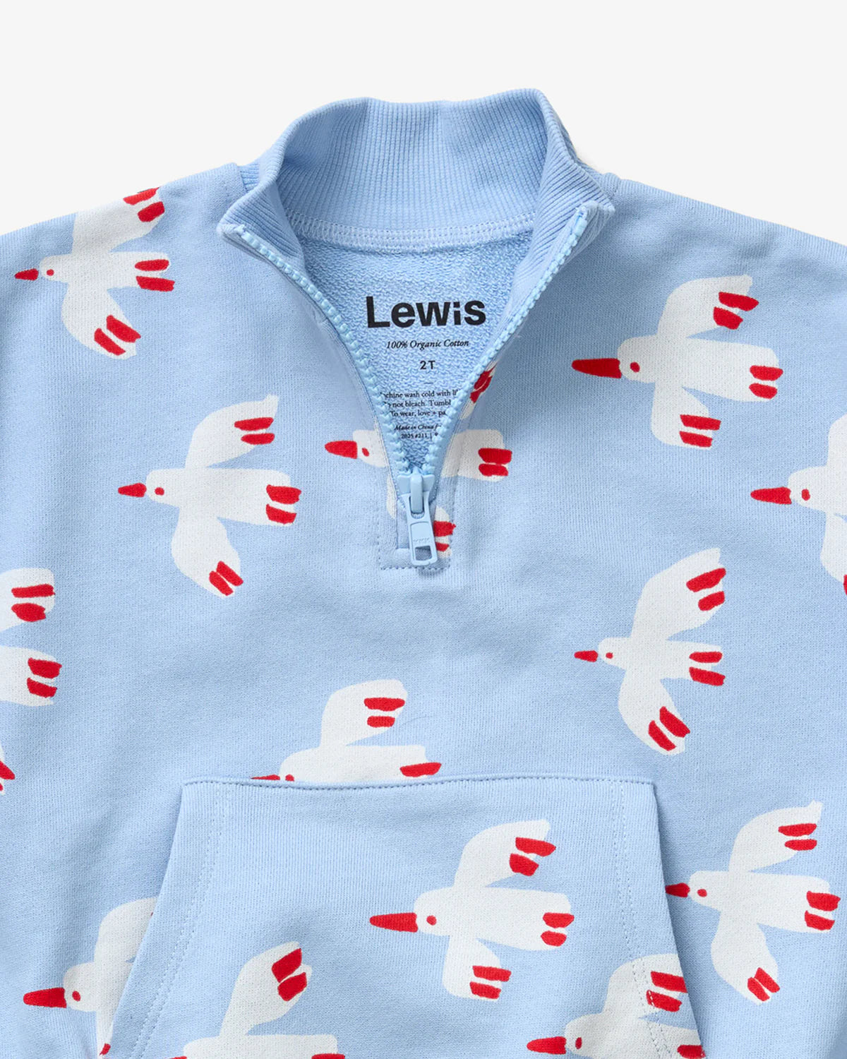 Kids Quarter Zip | Bird Sky