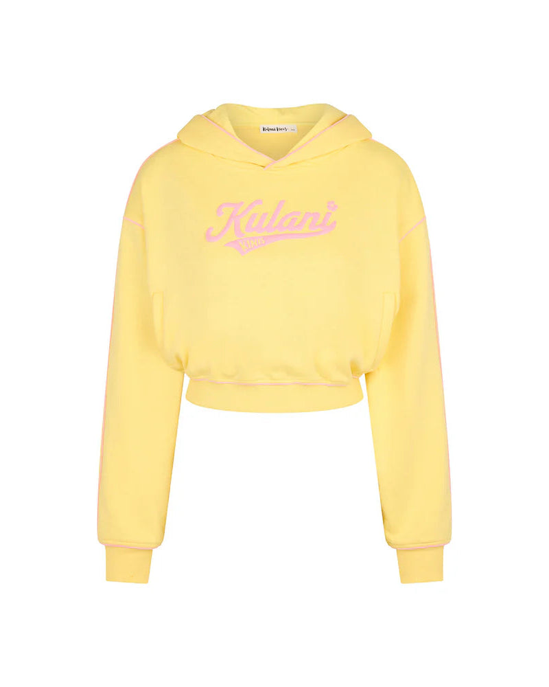 Puff Paint Cropped Hoodie | Custard Cloud