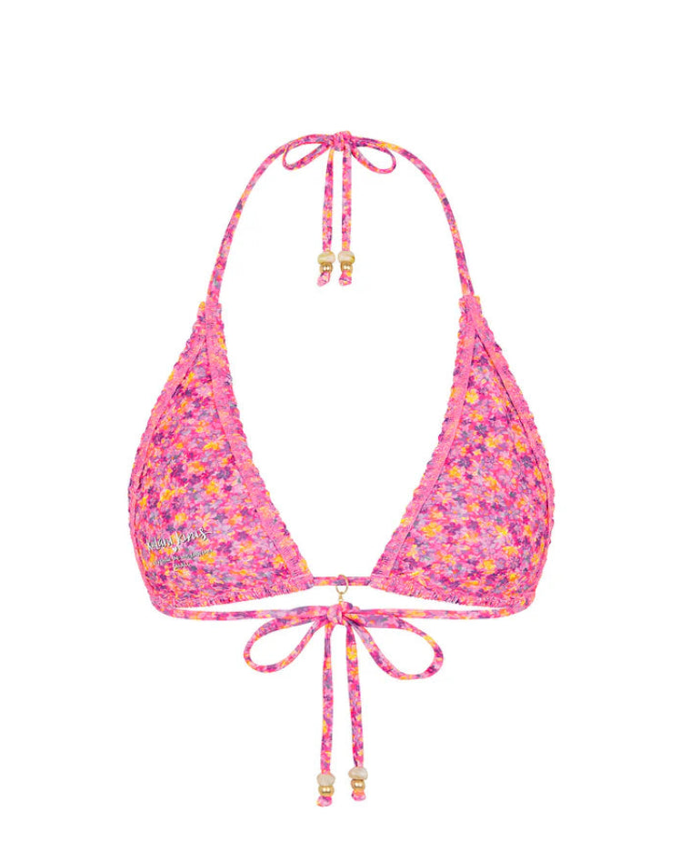 Shirred Triangle Bikini Top | Gelato Bloom