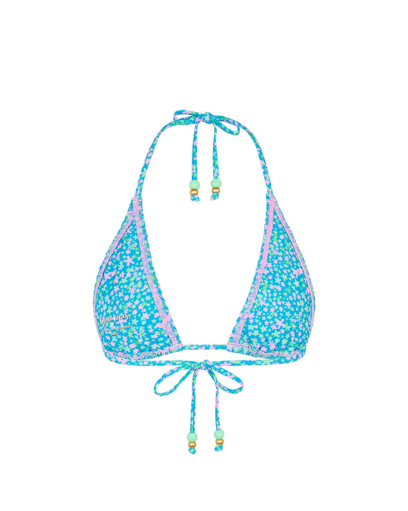Shirred Triangle Bikini Top | Ocean Kisses