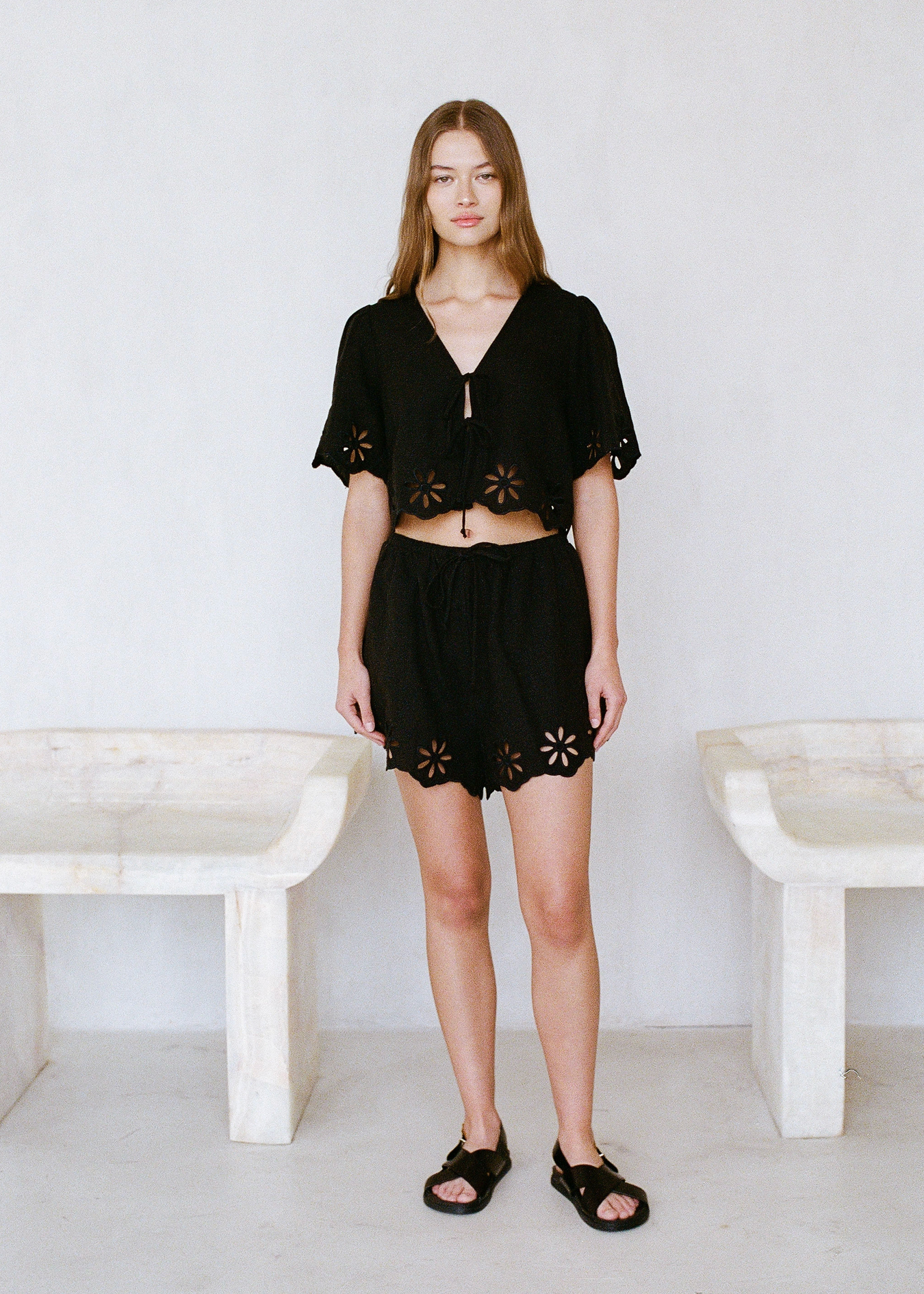 Iris Eyelet Shorts