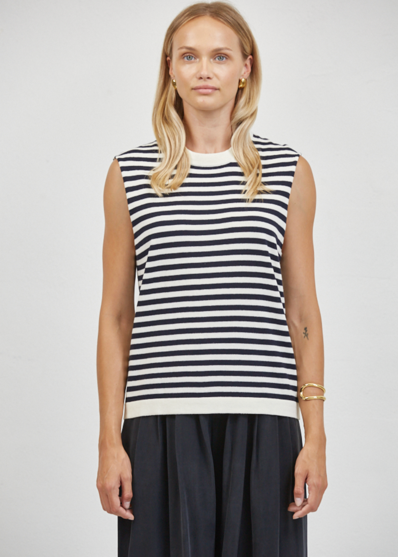 Teagan Striped Sleeveless Top