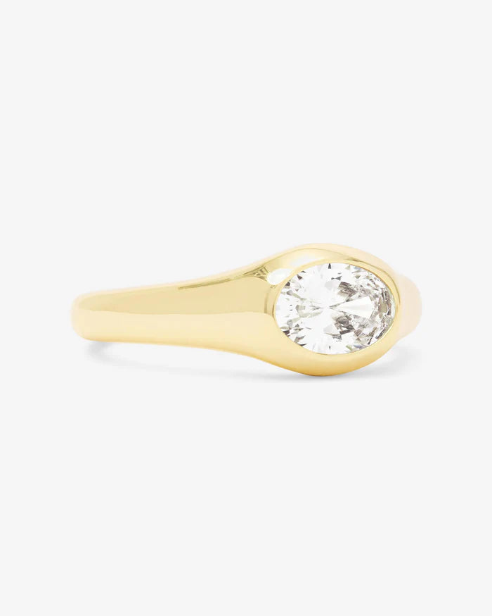 She's a Boss Signet Ring | Gold