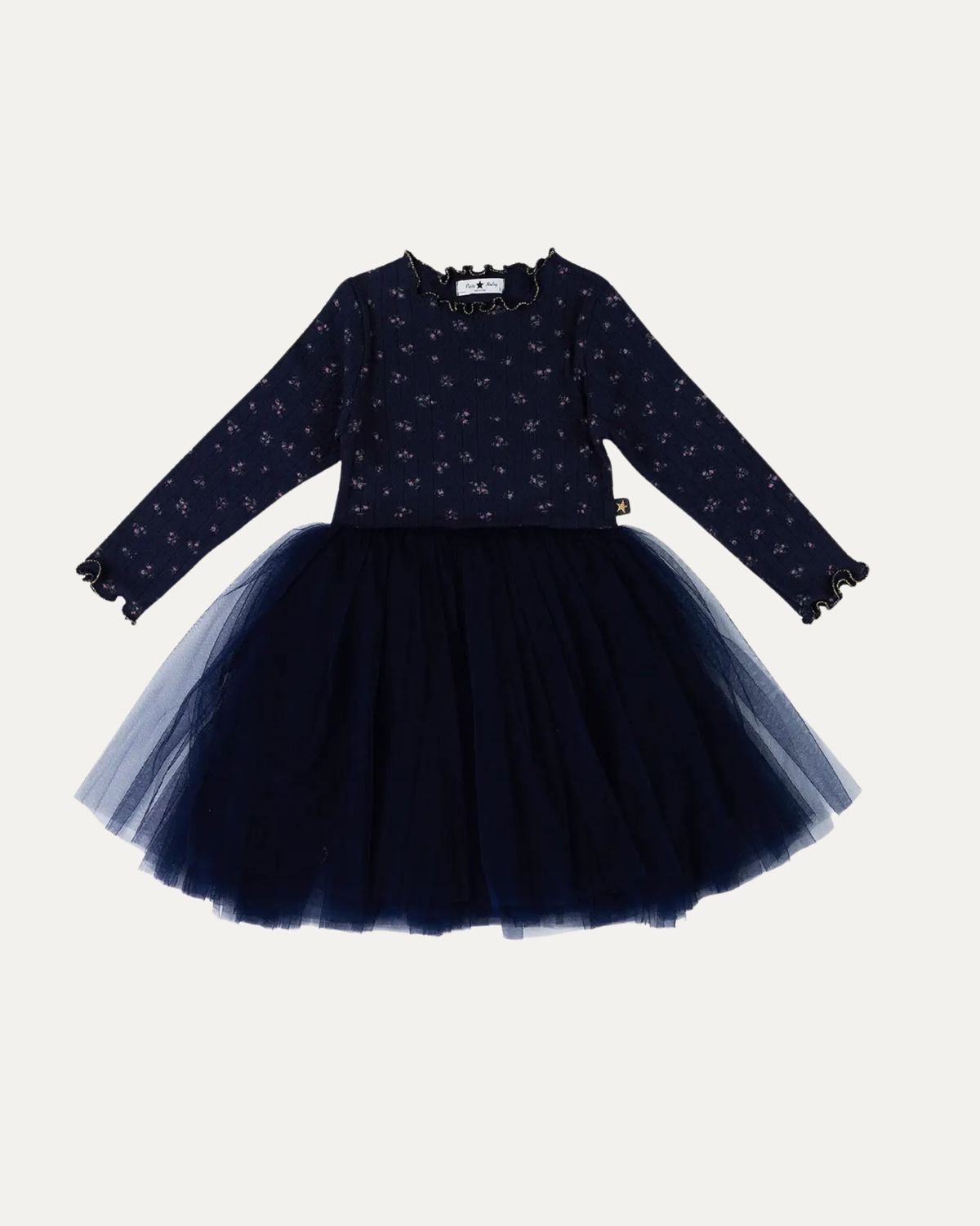 Navy Floral Tutu Dress
