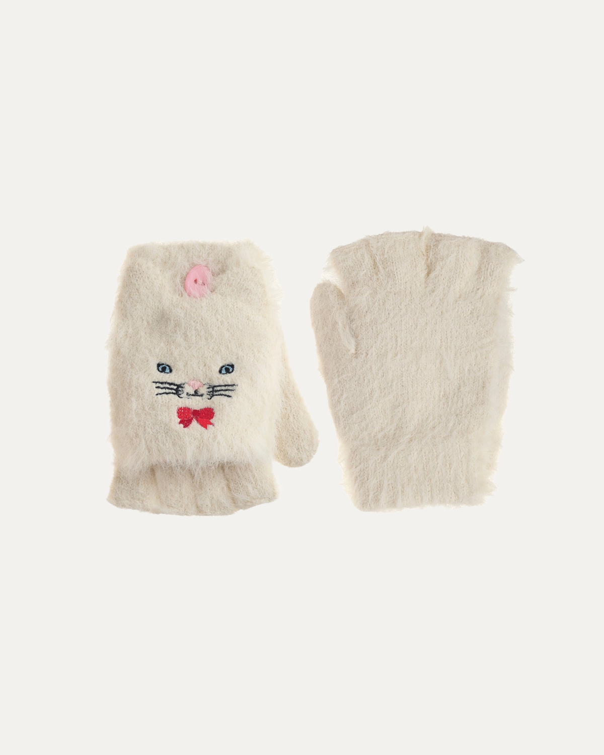Cute Kitten Fluffy Mittens