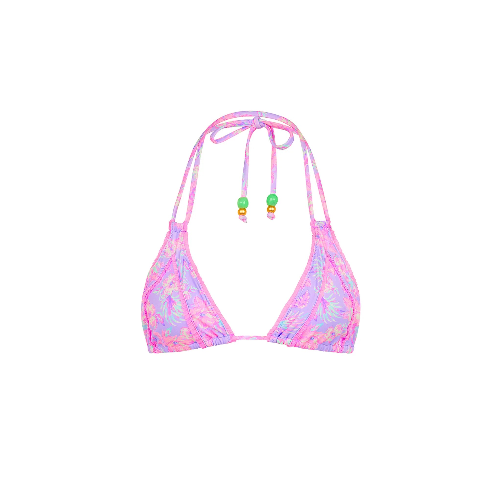 Decorative Panel Halter Bikini Top | Lilac Love