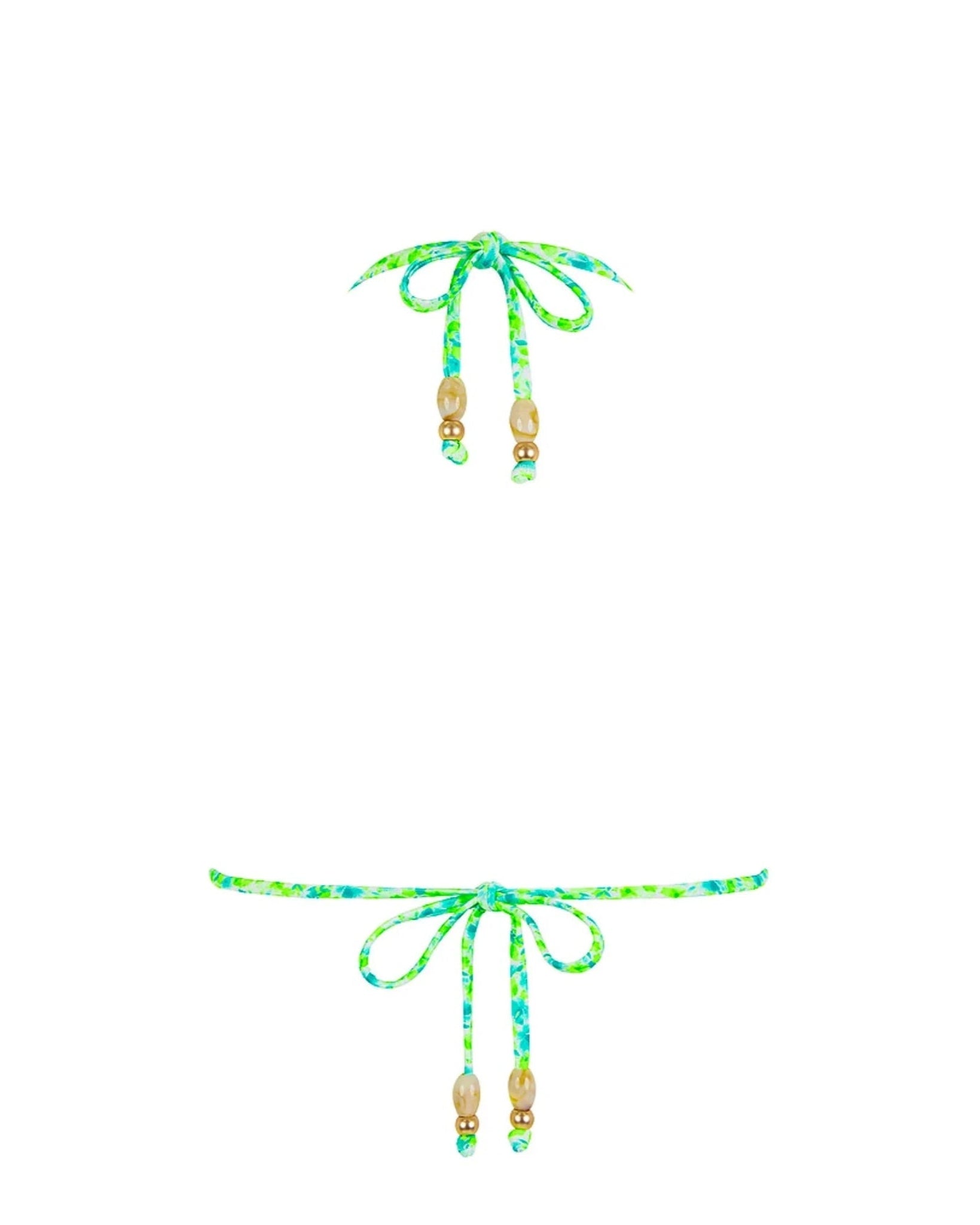 Trio Ring Triangle Bikini Top | Apple Blossom