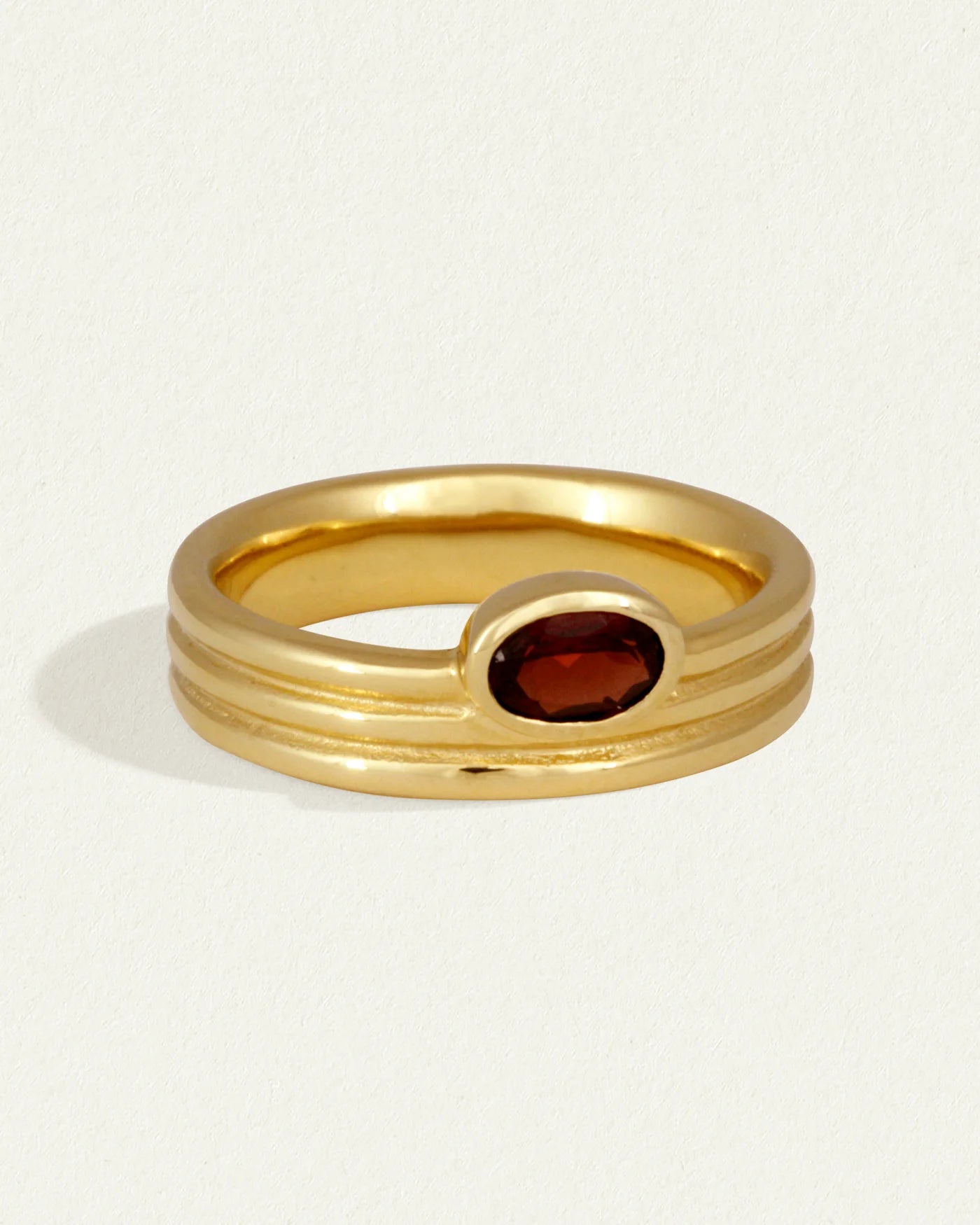 Tana Ring | Garnet & Gold