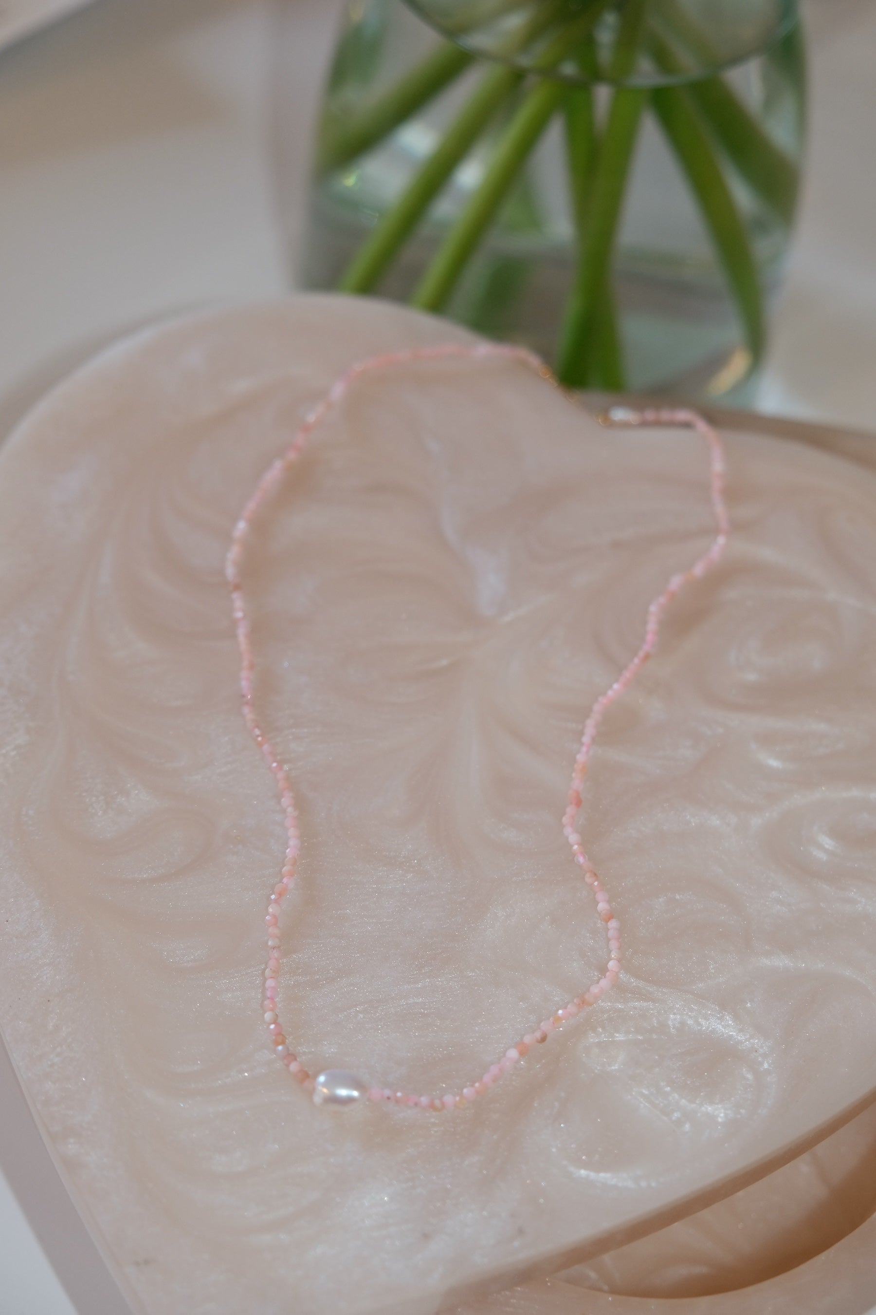 Mini Pink Opal Necklace