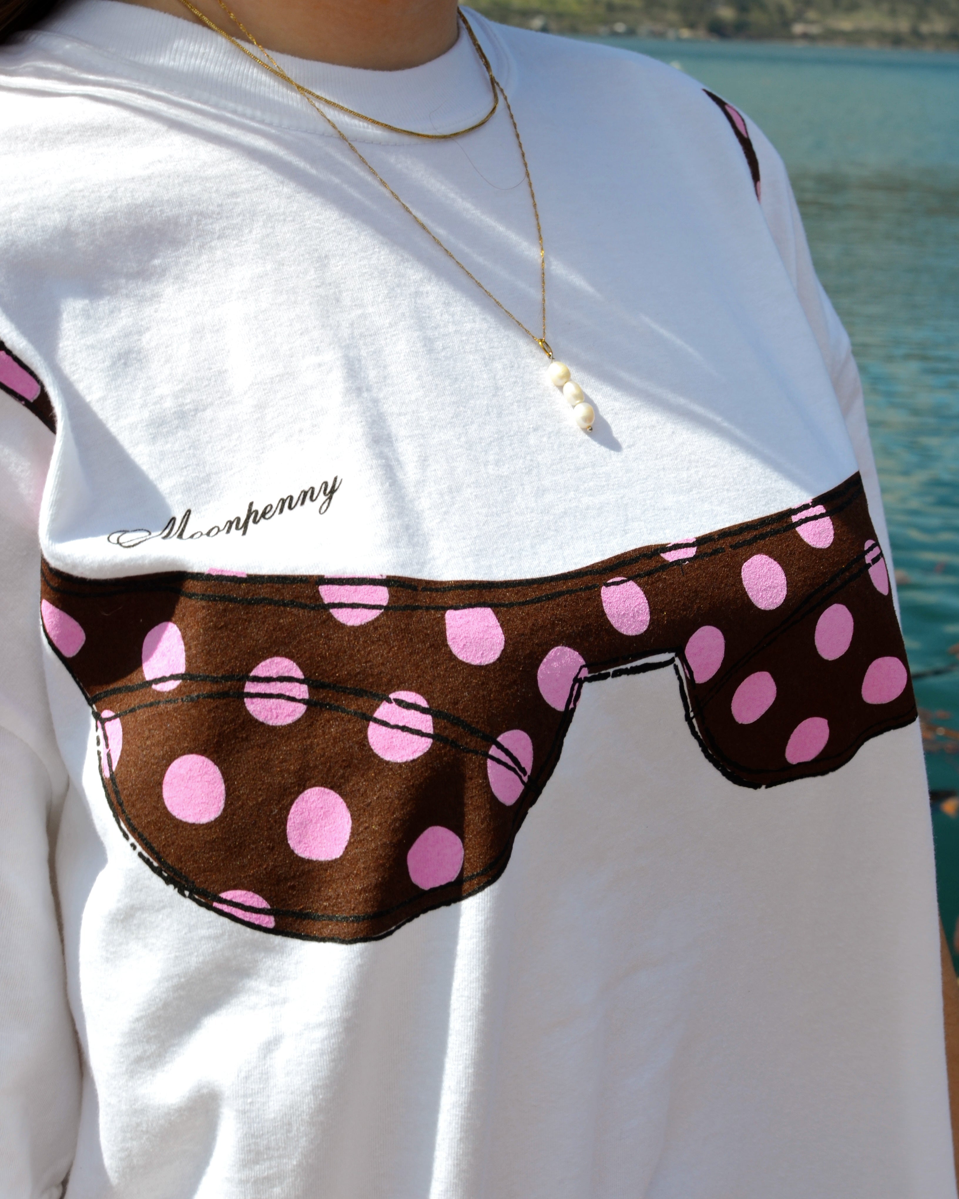 Bikini Coverup Tee | Polka Dot