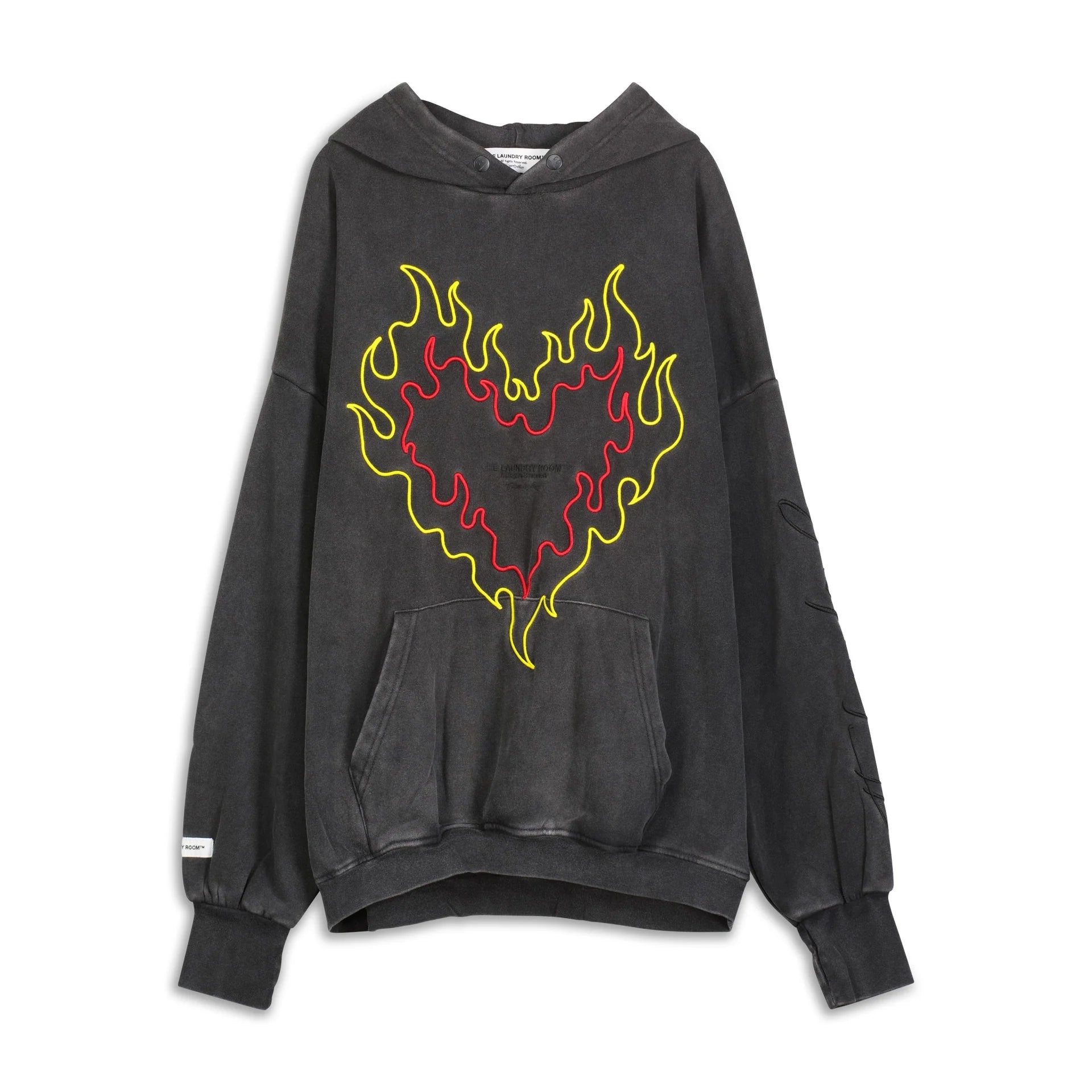 Burn Heart Hideout Hoodie | Black Snow