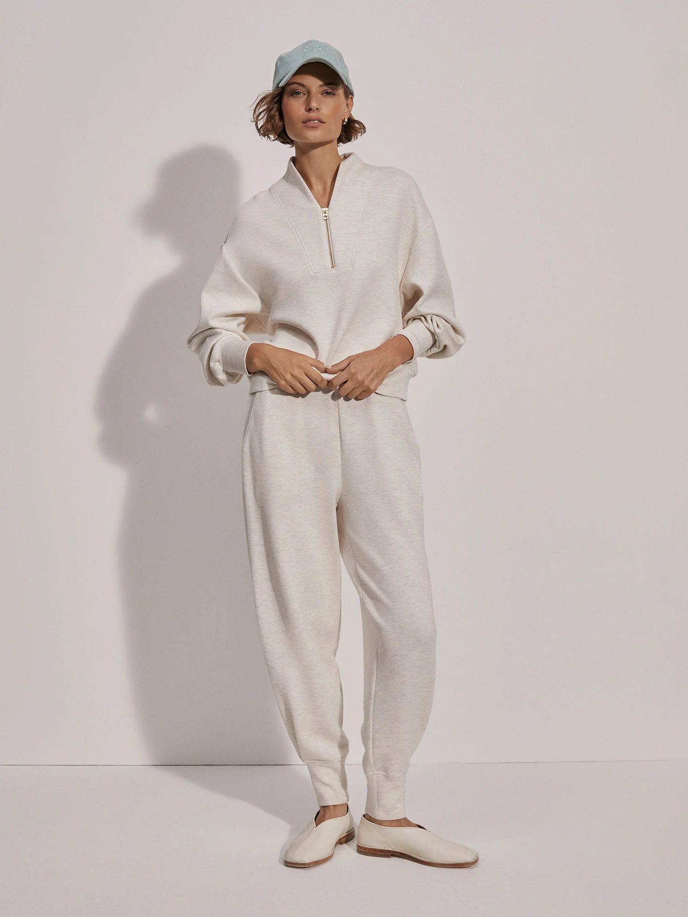 Relaxed Pant 27.5 in Ivory Marl