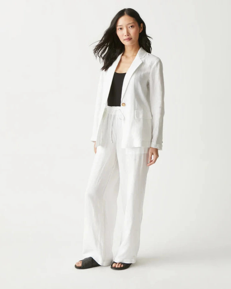 Jules Linen Pant | White