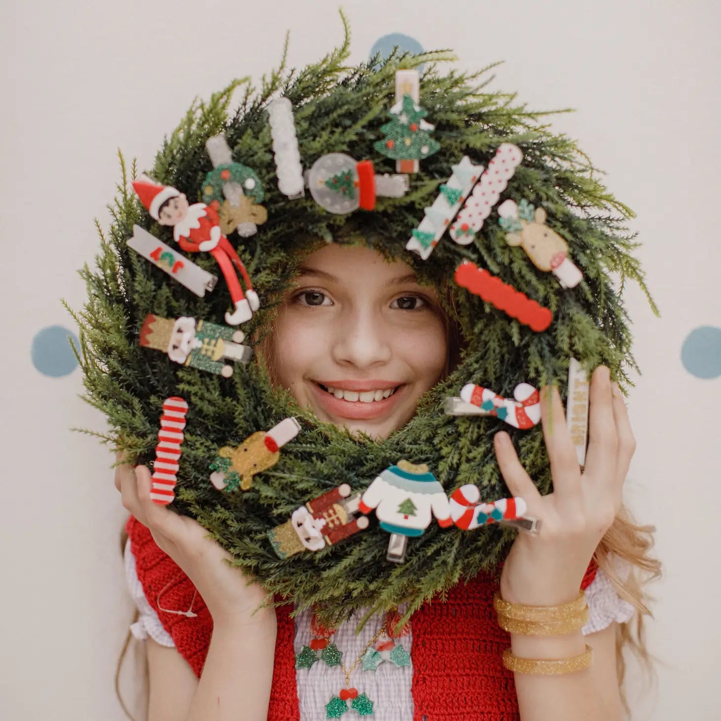 Candy Cane Alligator Clips