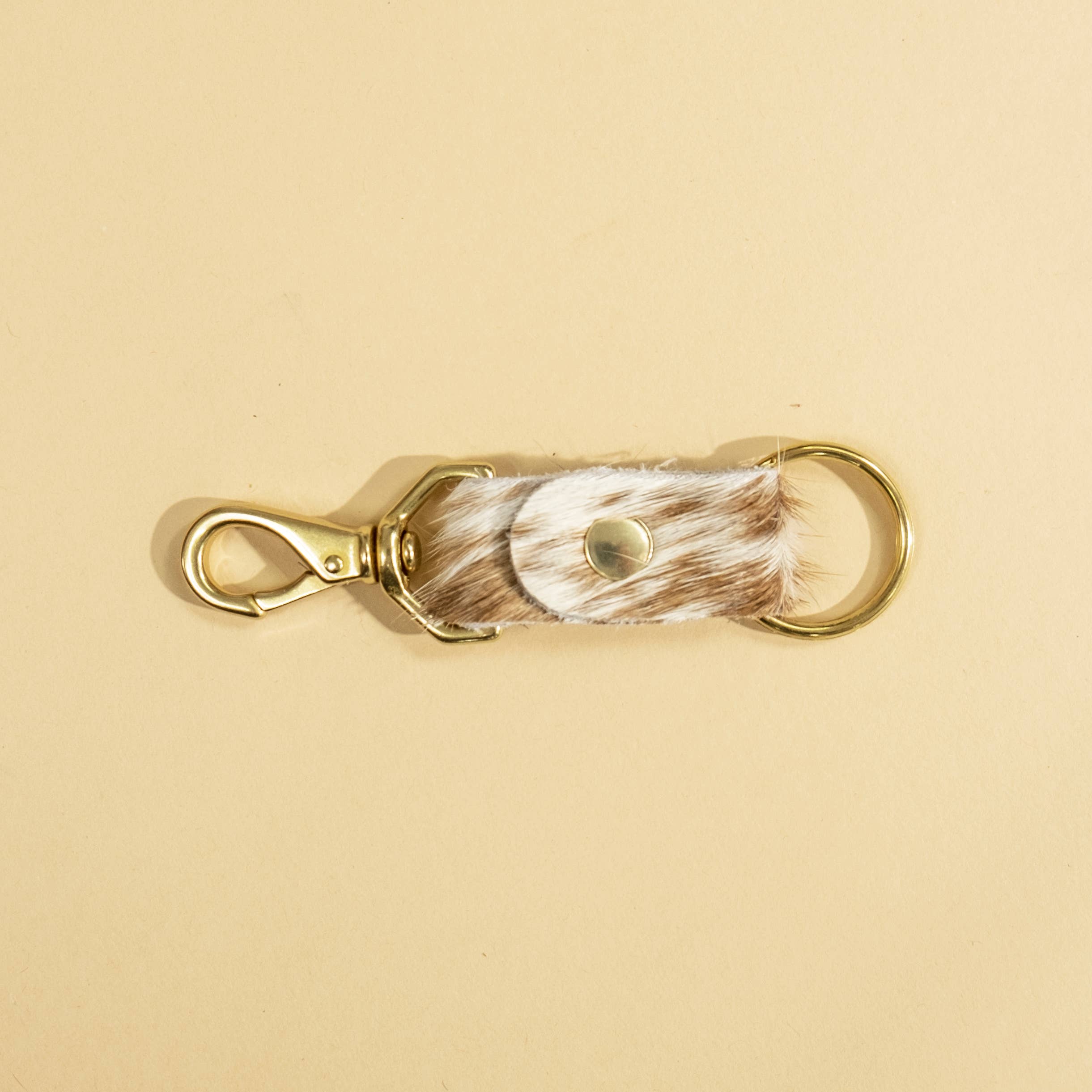 Keychain | Caramel Speckled Hair on Hide