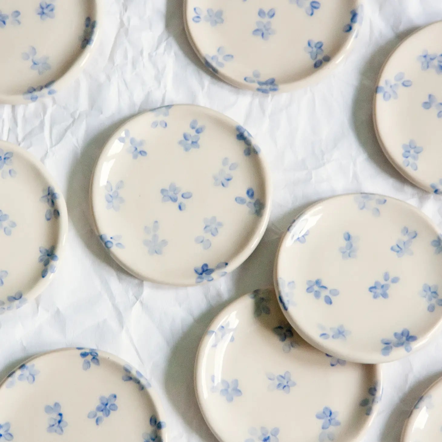 Blue Forget Me Not Ring Dish