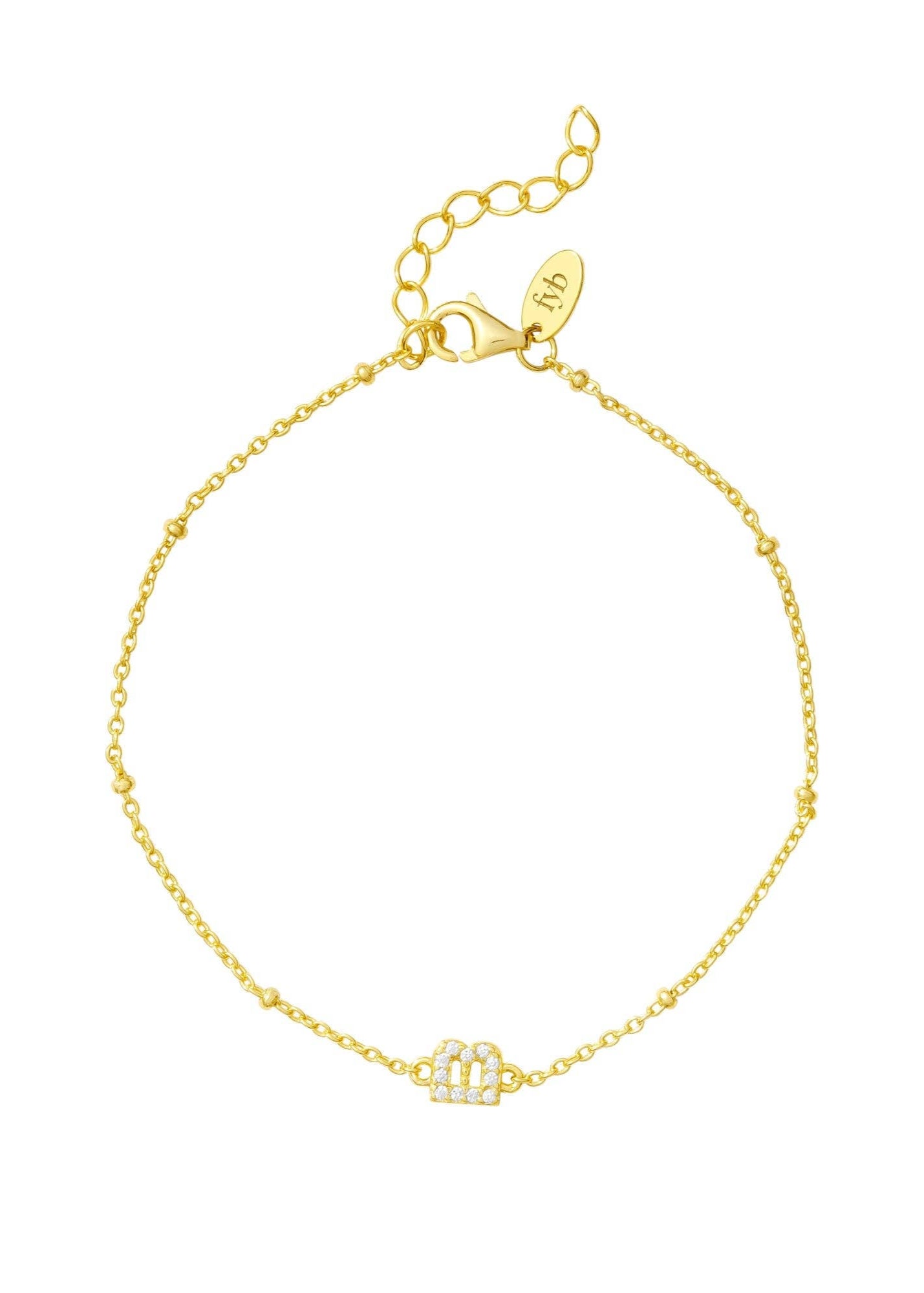 Petite Initial Chain Bracelet