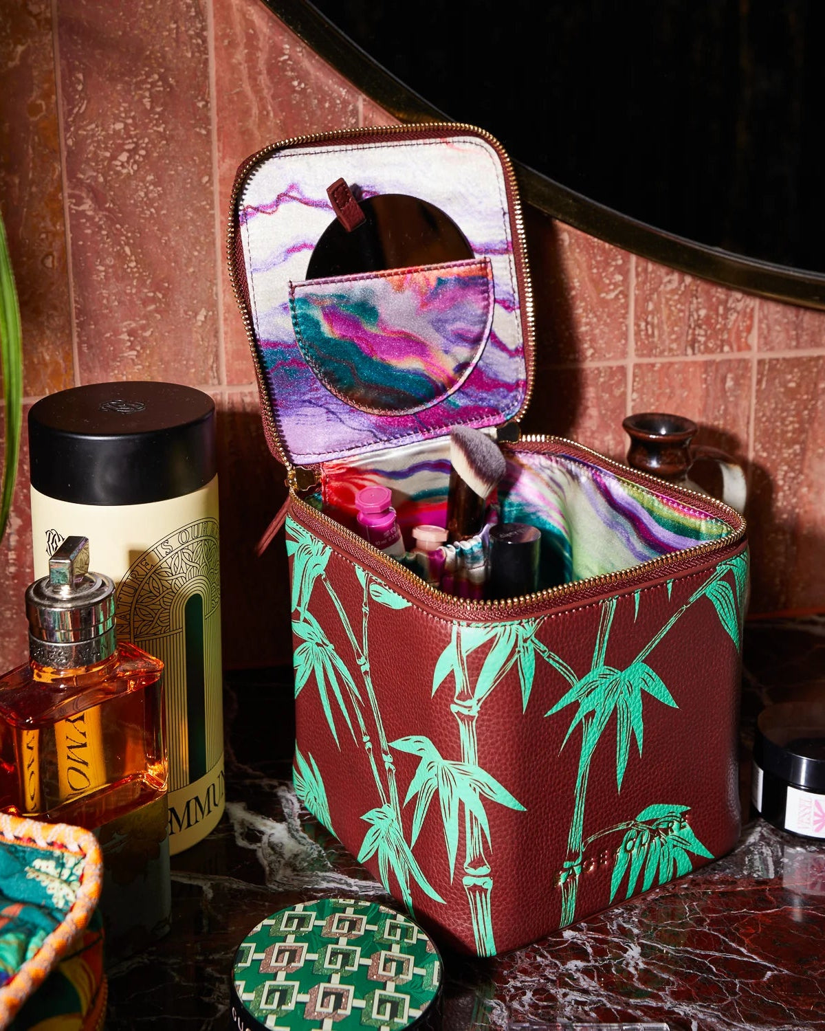 Aneta Small Vanity Case | Rosewood
