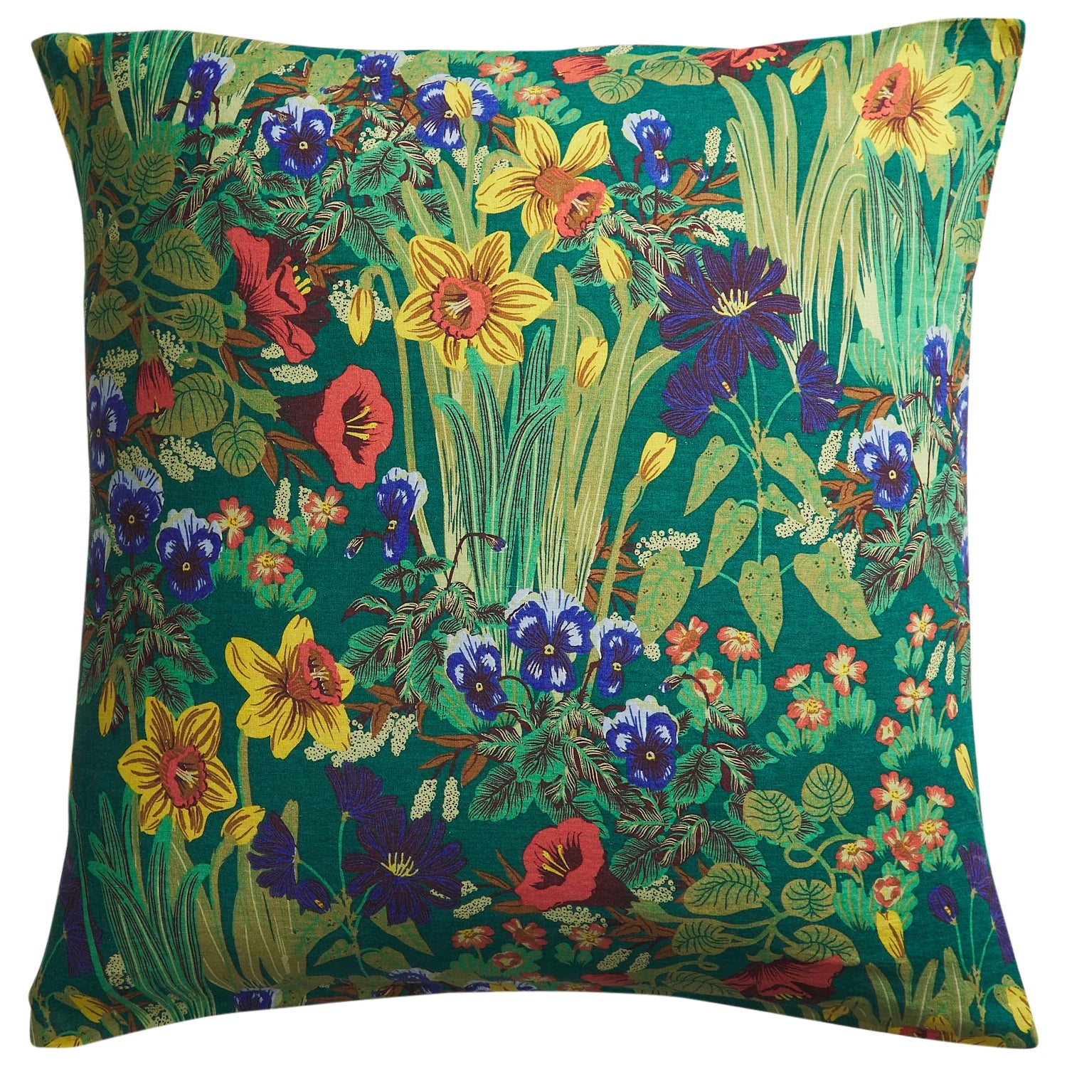 Babette Linen Euro Pillowcase | Verdant
