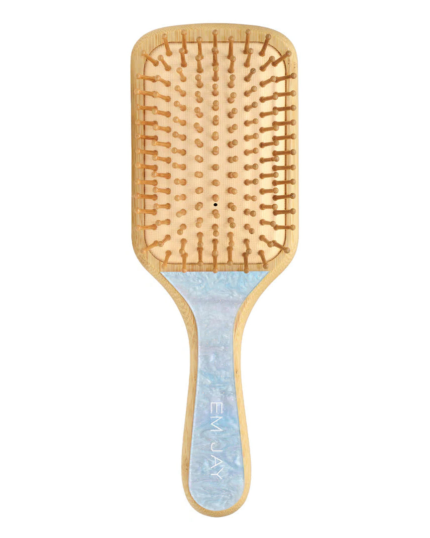Bamboo Paddle Hair Brush in Blue Sugar