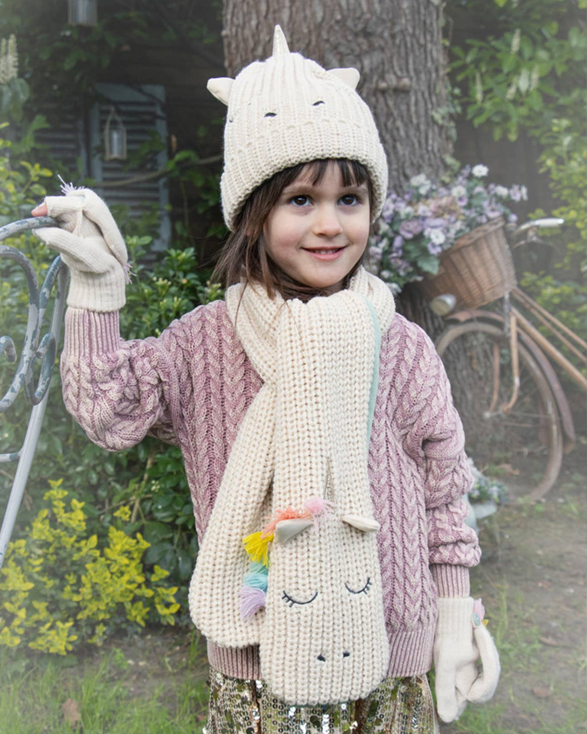 Rainbow Unicorn Knitted Hat
