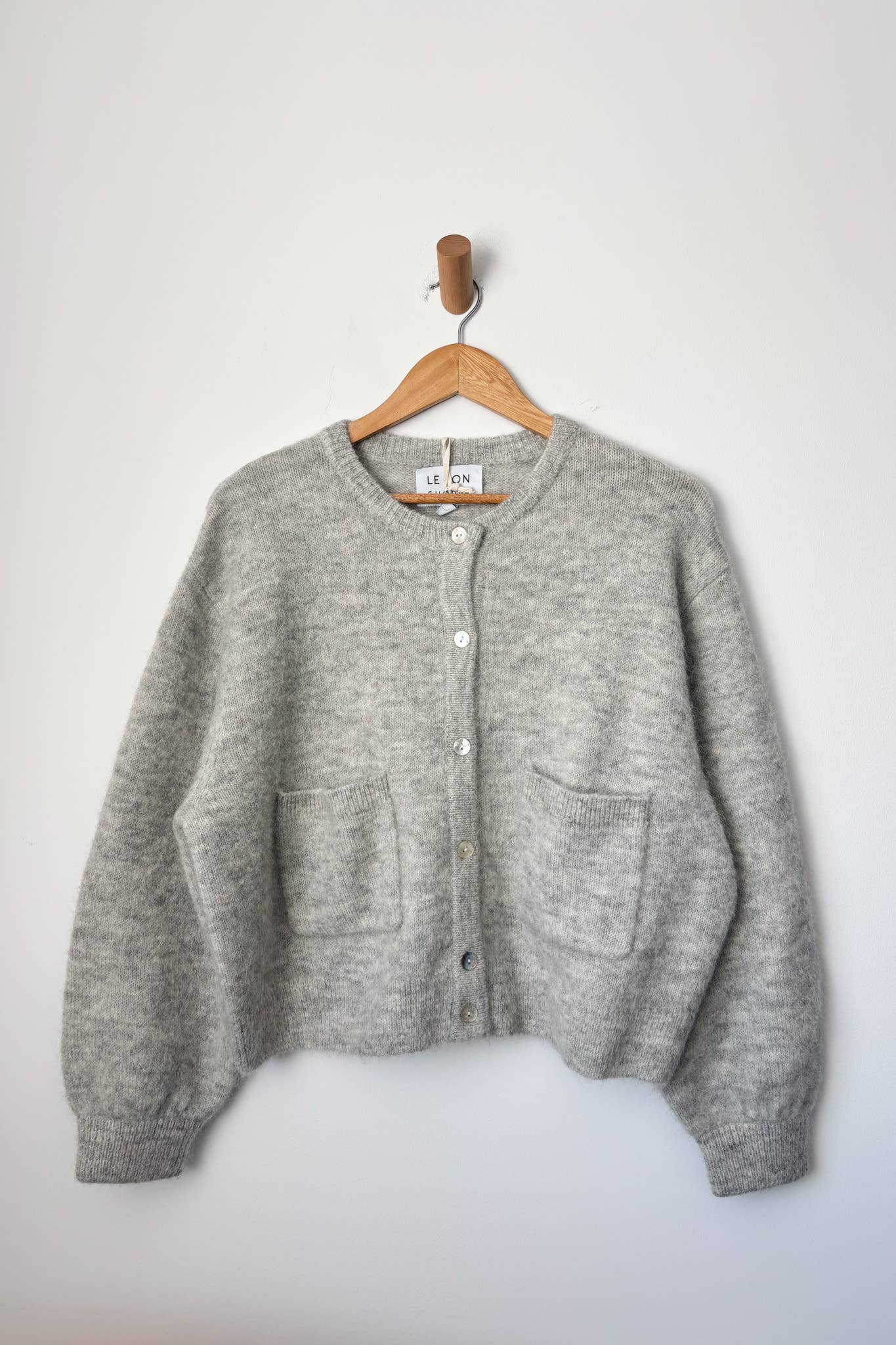 Amélie Alpaca Cardigan | Light Grey