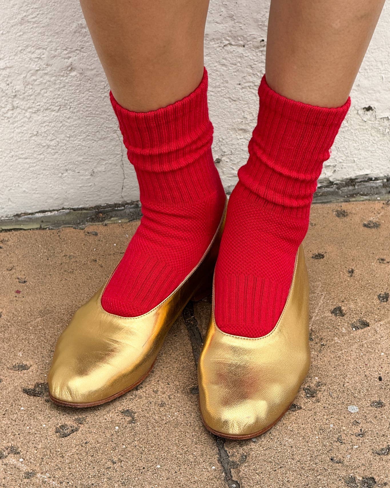 Preppy Socks | Red Cream