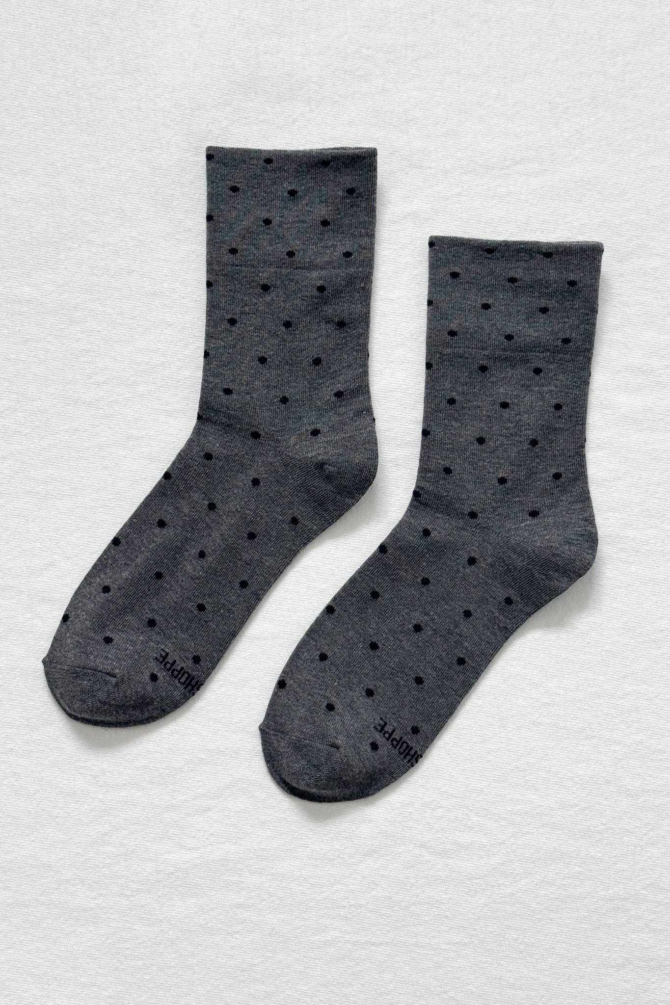Sneaker Socks Polka Dot | Charcoal Black