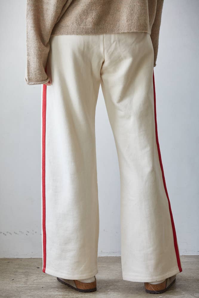 Contrast Trim French Terry Pants