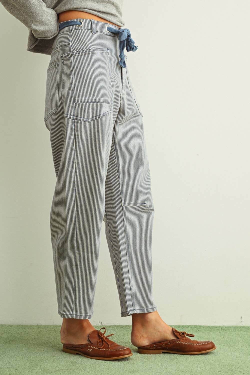 Striped Coastal Barrel Pants