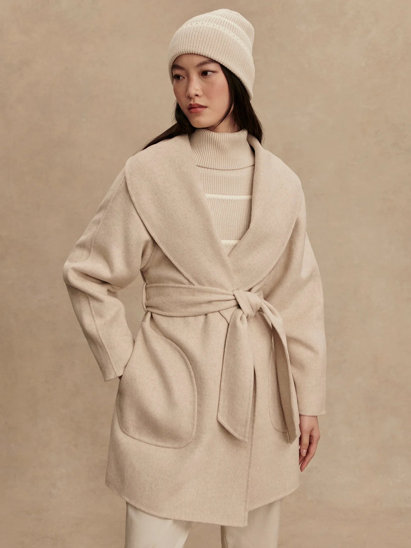 Edgemere Wrap Jacket | Pumice Stone Marl