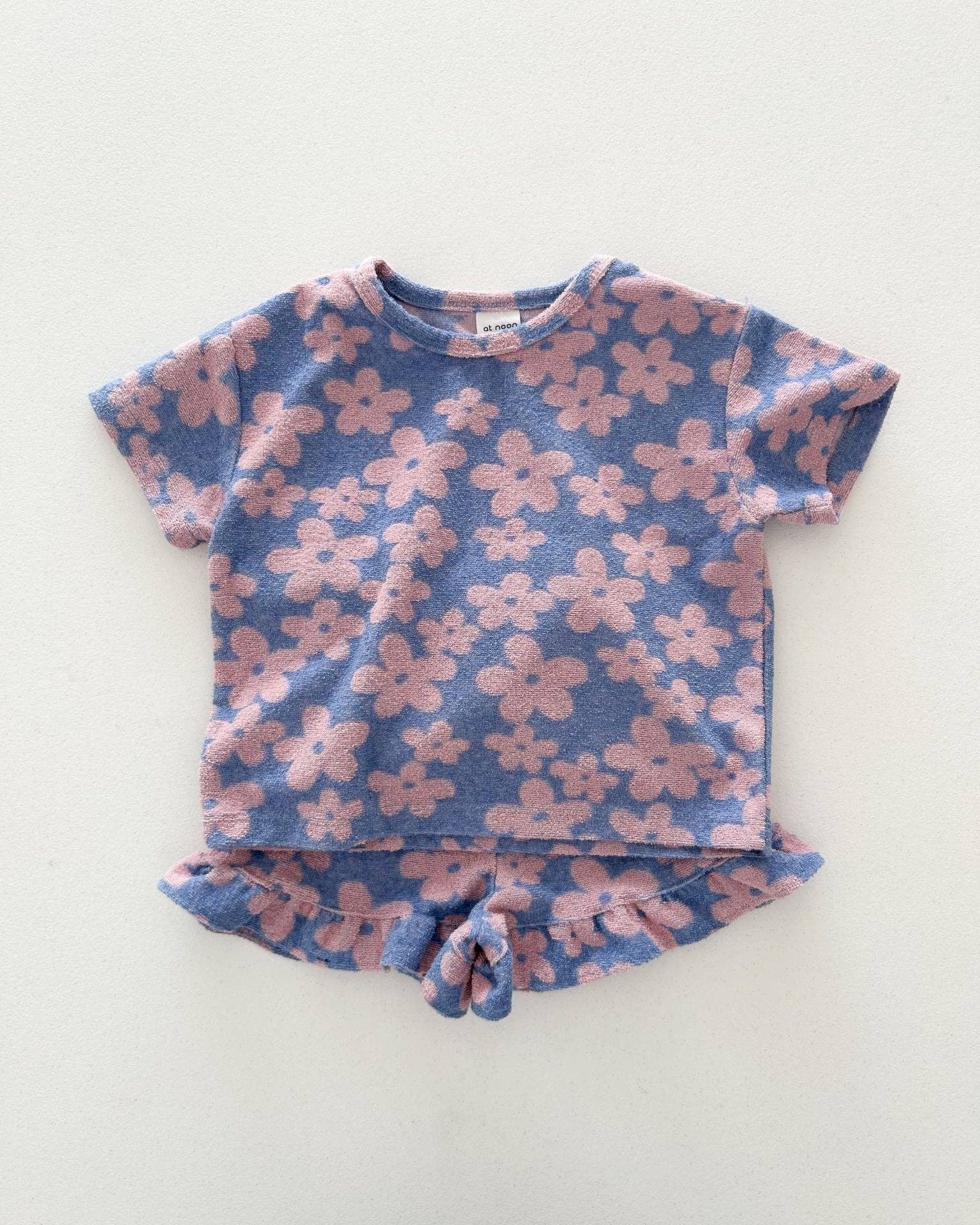 Floral Ruffle Terry Lounge Set