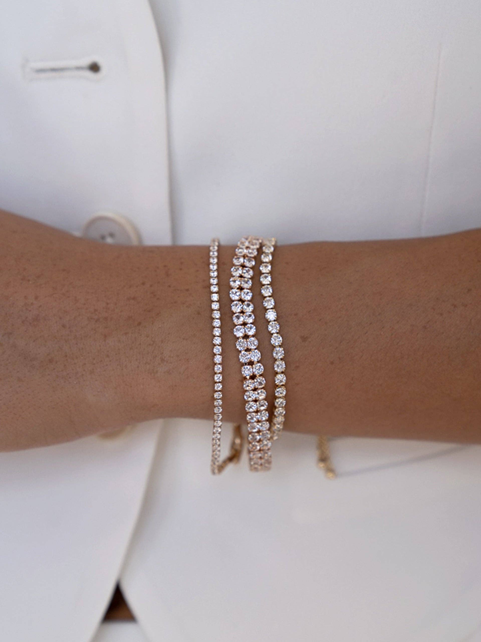 Adjustable Dainty Crystal Bracelet