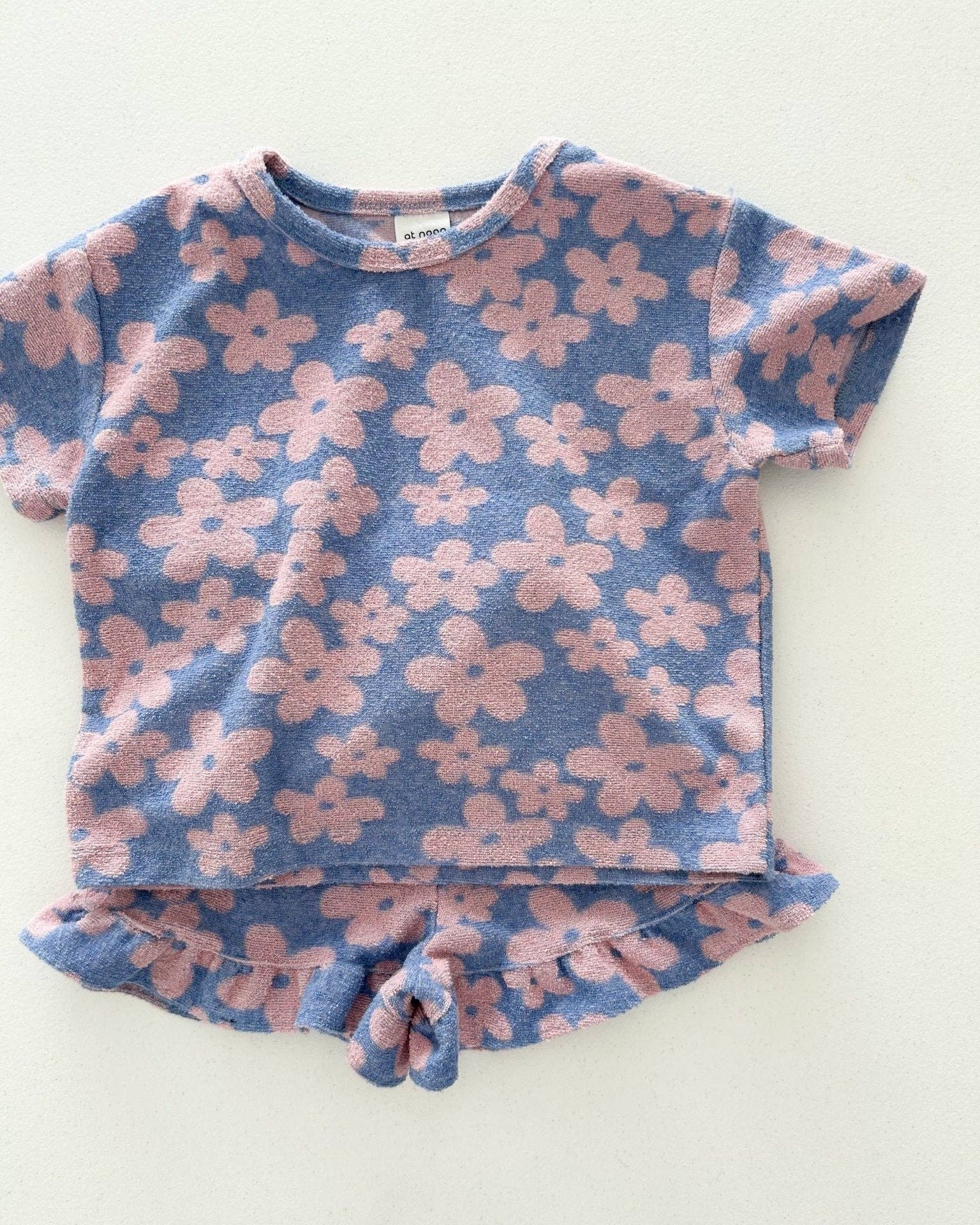 Floral Ruffle Terry Lounge Set