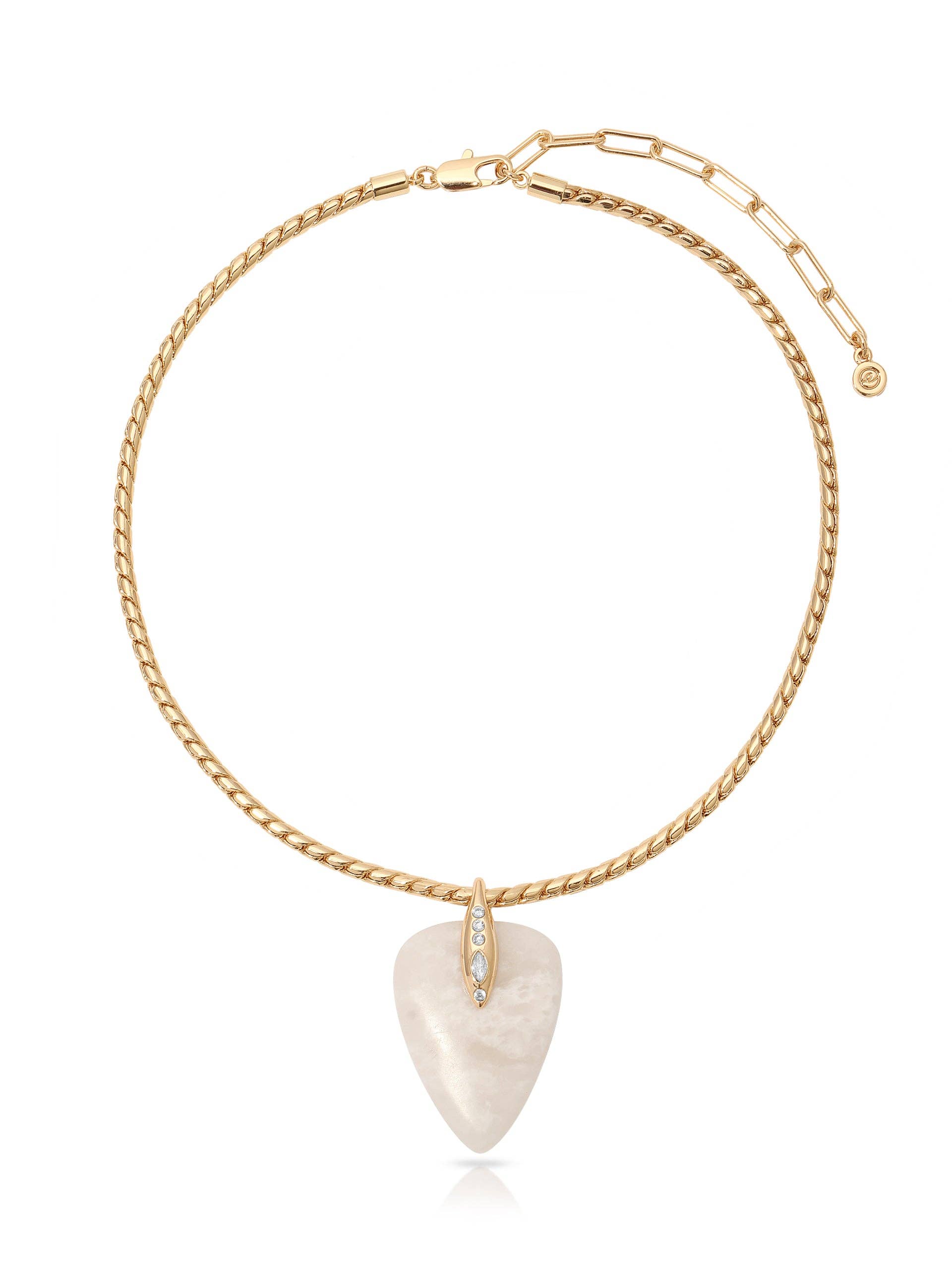 Solstice Pendant Choker in Bone