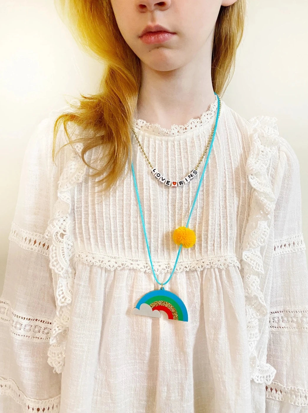 Rainbows Are Awesome Kids Necklace