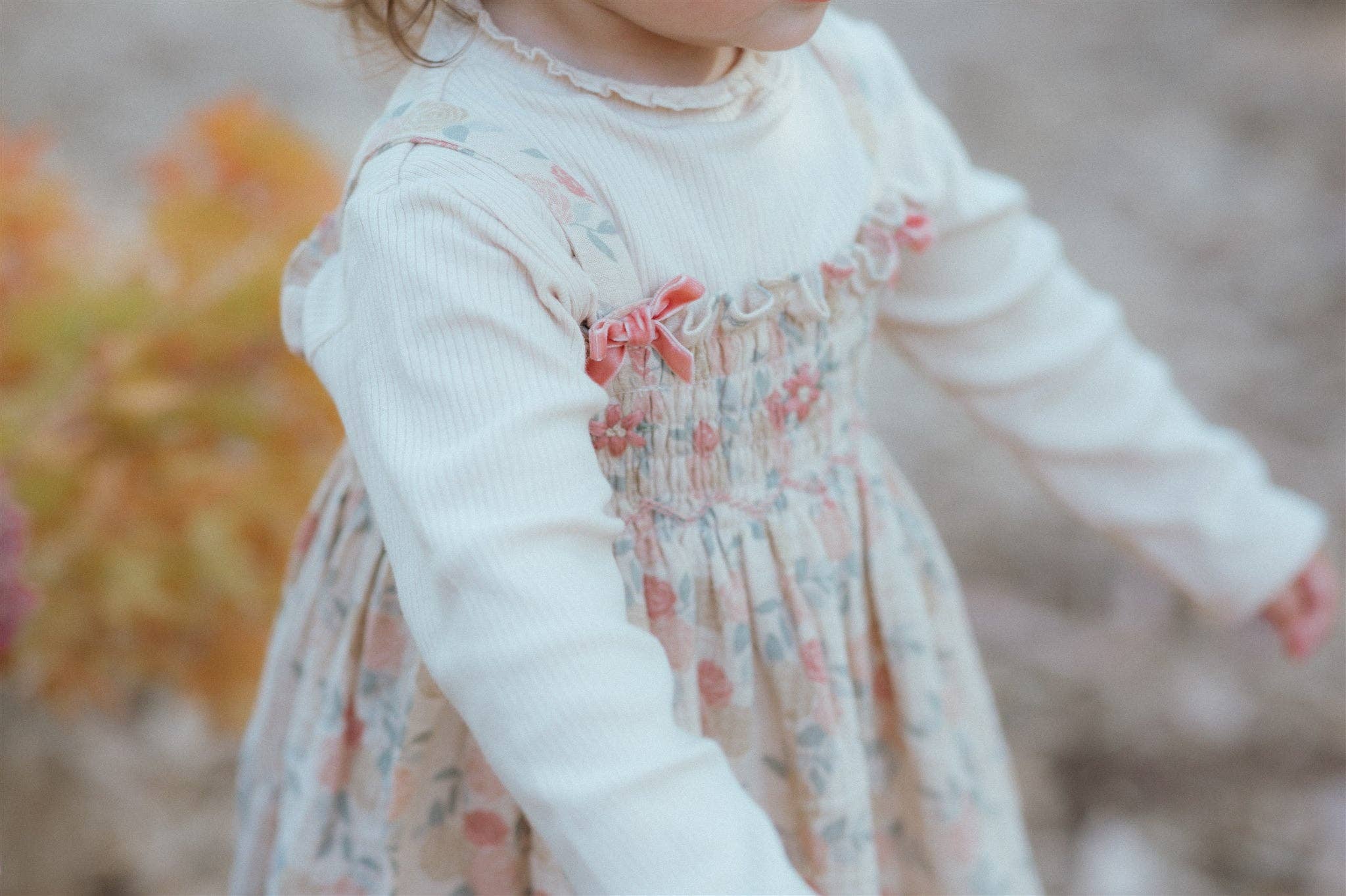 Smock Dress | Dusty Pink Roses